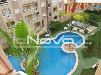 Stunning 1 bedroom apartment with terrace and pool view next to the Parque des Nations in Torrevieja.