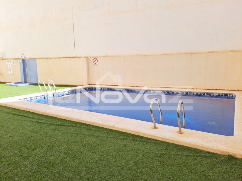 Impresionante apartamento de 1 dormitorio con terraza con vistas a la piscina junto a un parque en Torrevieja.. #1536