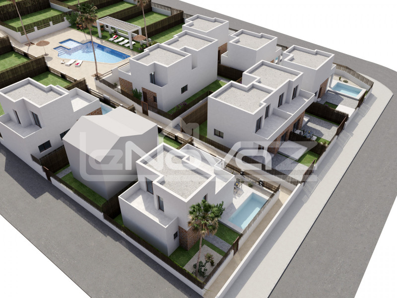Новые бунгало с 3 спальнями и приватным участком в привилегированной урбанизации в Villamartin. #877